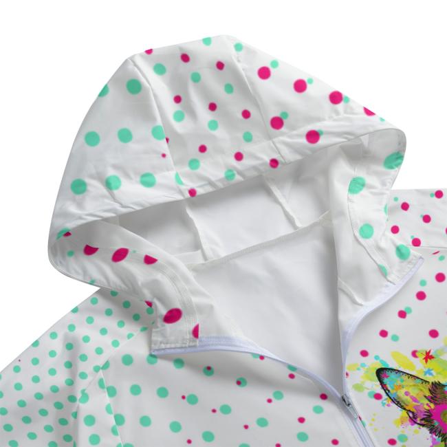 Preview: Leichte Regenjacke Bootsmann – Popart Hundemotiv, 100 % Polyester, Unisex, Deutscher Schäferhund, Mischling, Mix